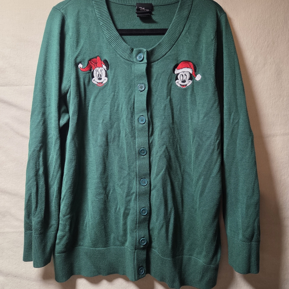 Torrid Green Cardigan with Festive Embroidery